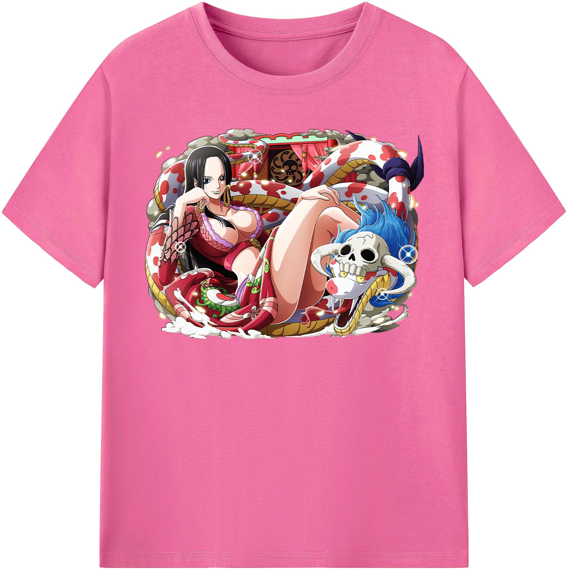 ワンピース ボア・ハンコック ONE PIECE Boa·Hancock レディースカジュアルプリントTシャツ（綿100％）